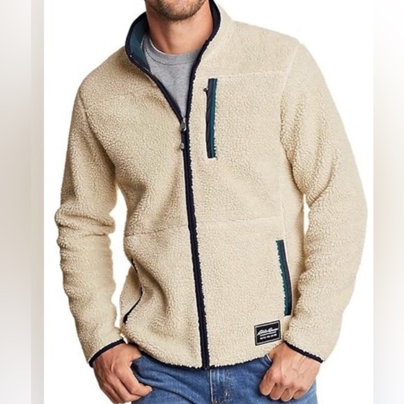 Eddie Bower Men's Chilali Faux ShearlingFleece Jacket size XL